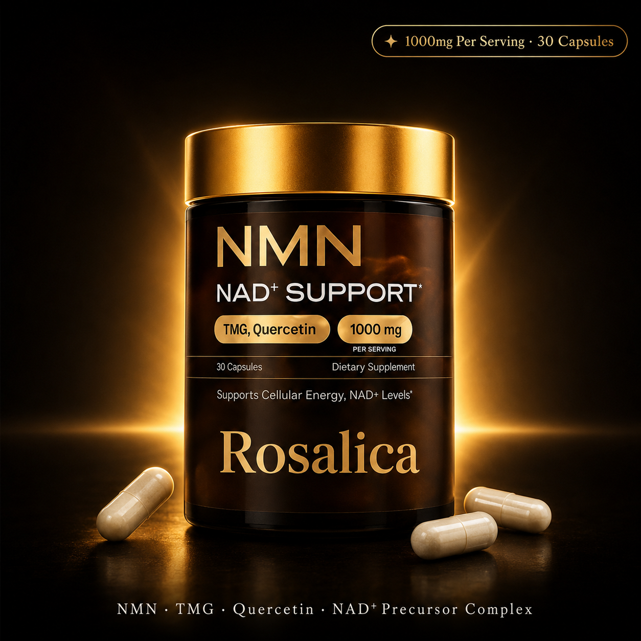 Rosalica™ NMN 1000mg — The Longevity Supplement. Feel It In 30 Days.