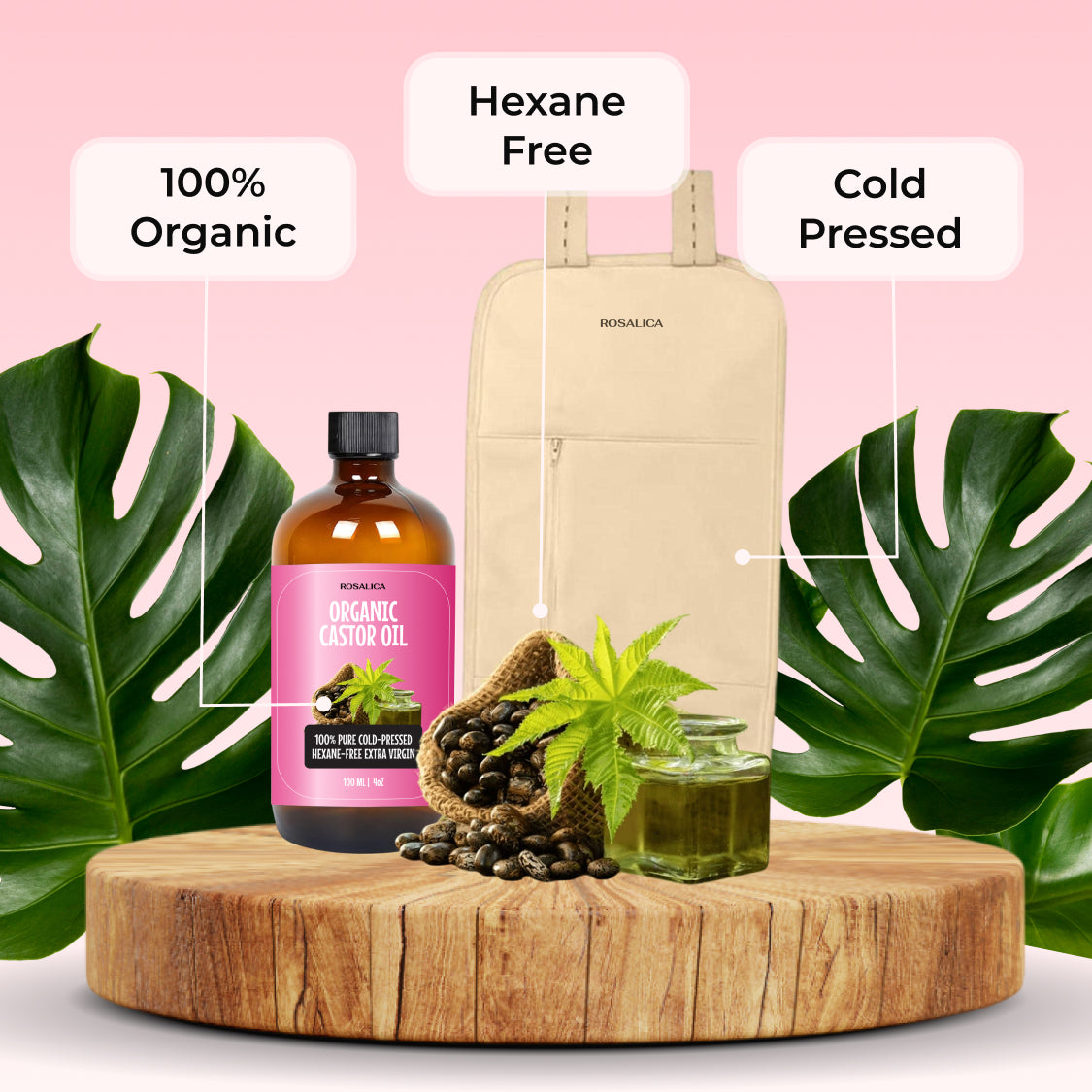 Rosalica Castor Oil Wellness Pack