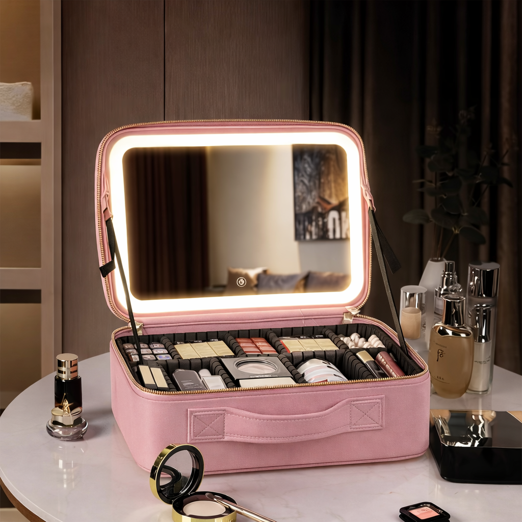 Rosalica LED Mirror Travel Makeup Case