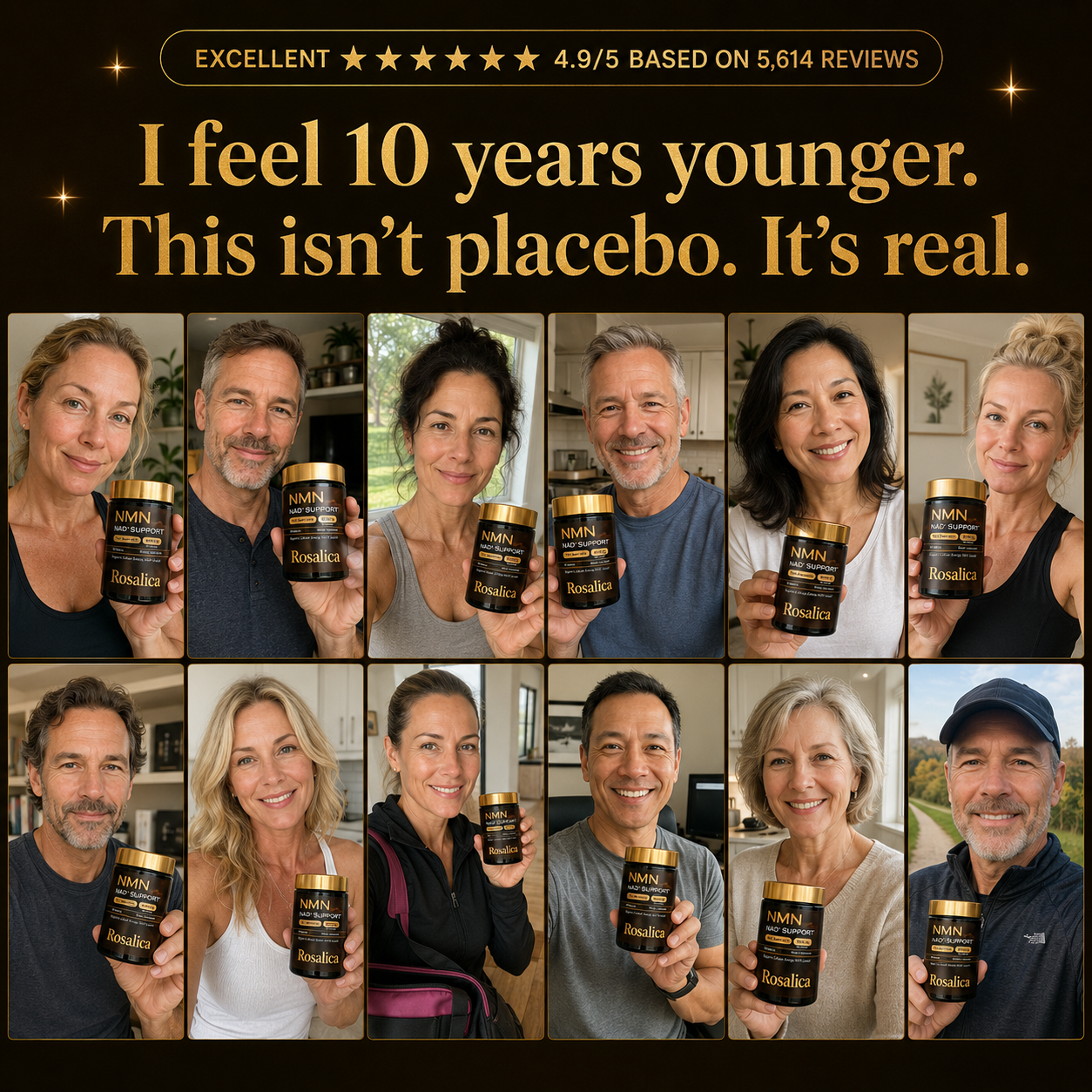 Rosalica™ NMN 1000mg — The Longevity Supplement. Feel It In 30 Days.