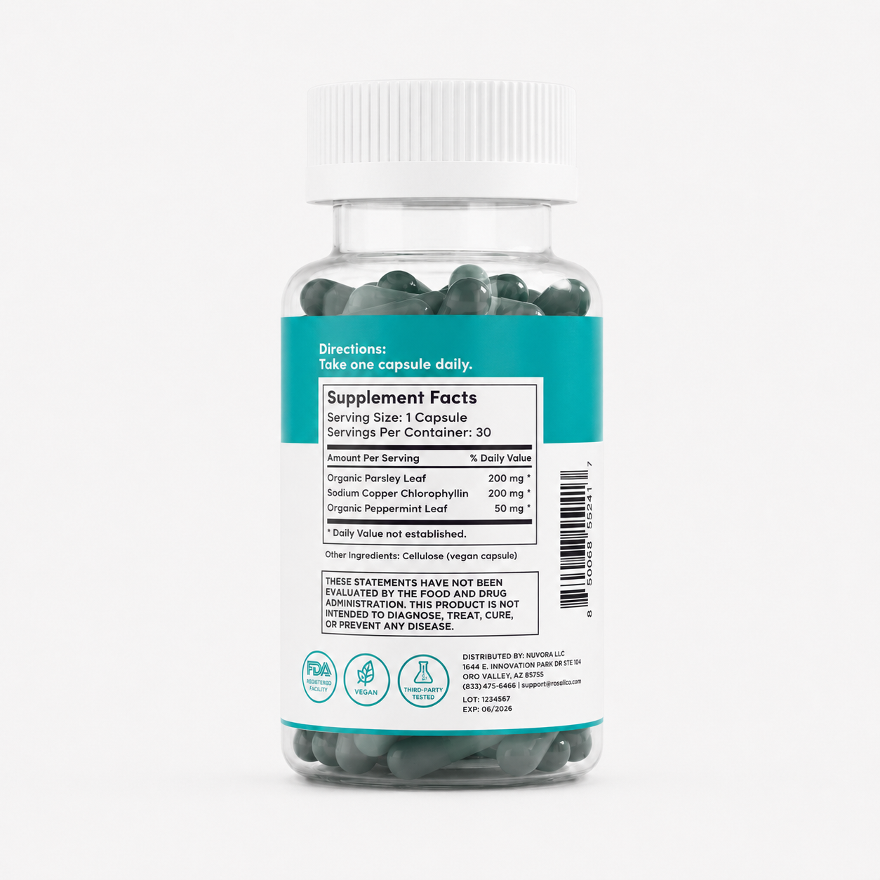 Rosalica Chlorophyll Supplement Internal Deodorant