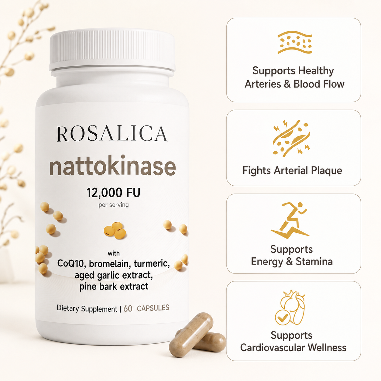 ROSALICA Nattokinase 12,000 FU