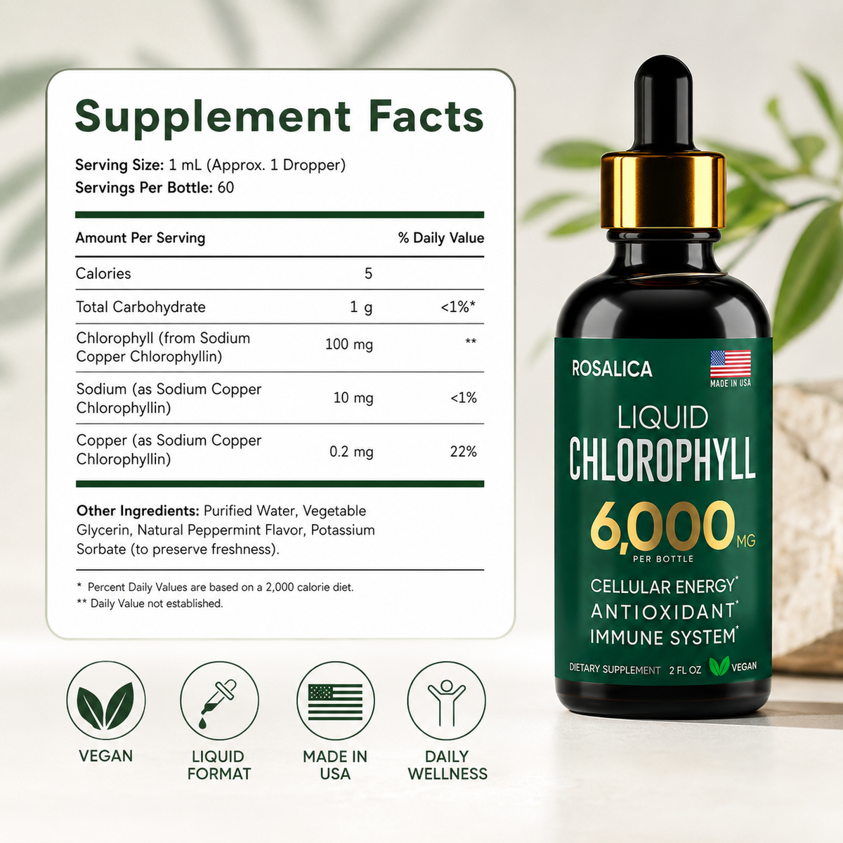 Rosalica Liquid Chlorophyll Drops