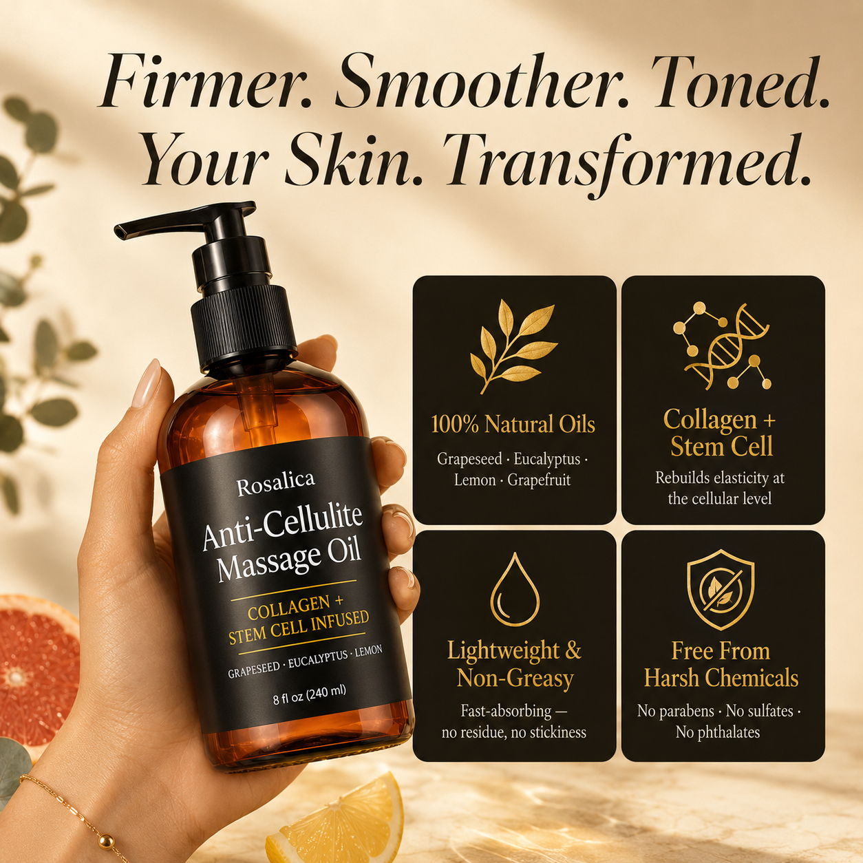 Rosalica Anti-Cellulite Massage Oil