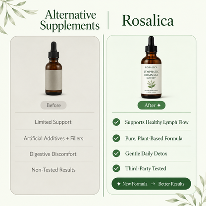 Rosalica™ Lymphatic Drainage Drops — Wake Up Lighter. Every Single Morning.