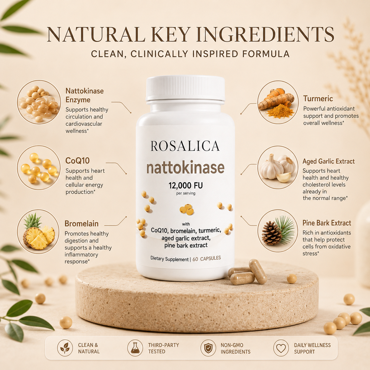 ROSALICA Nattokinase 12,000 FU