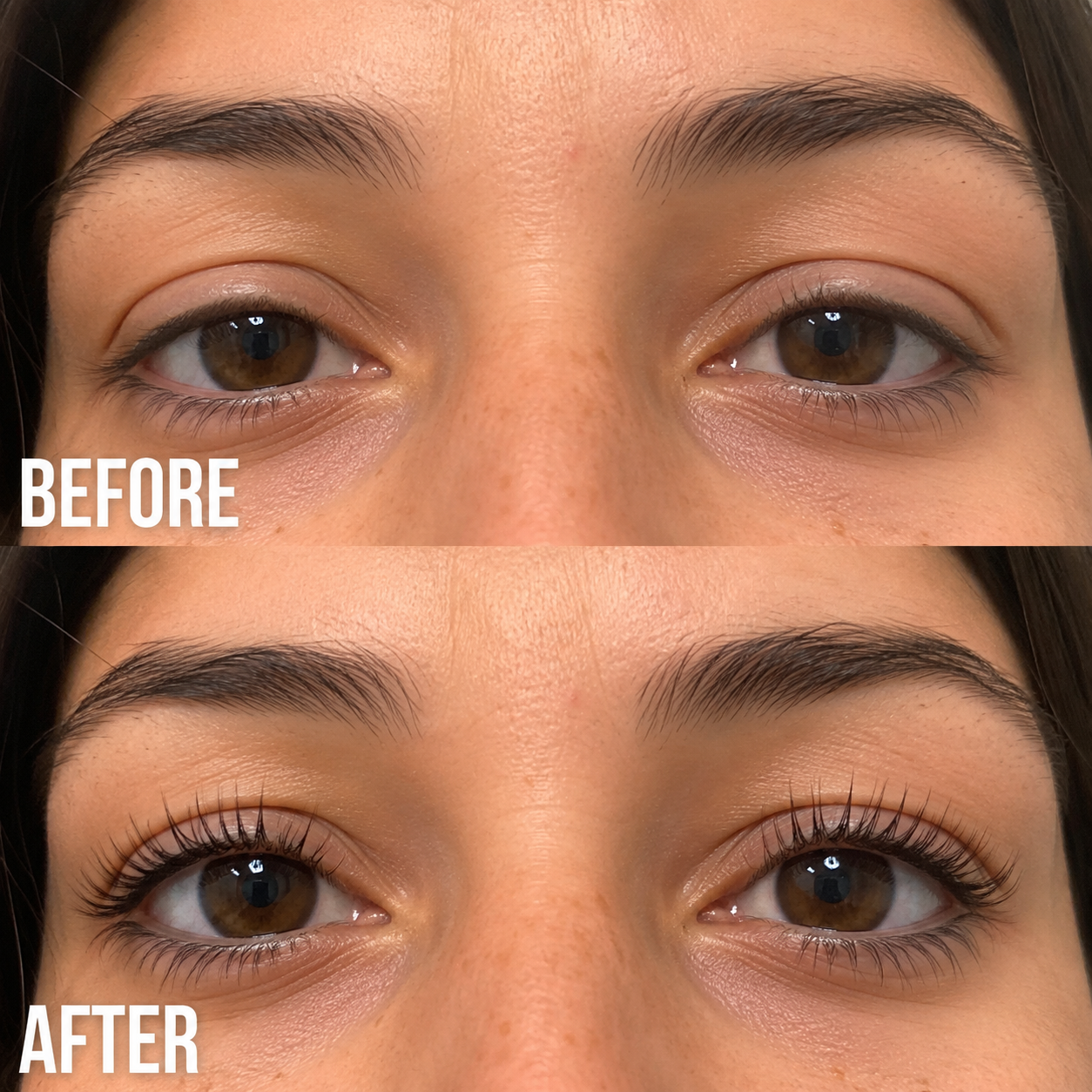 Defined natural lashes