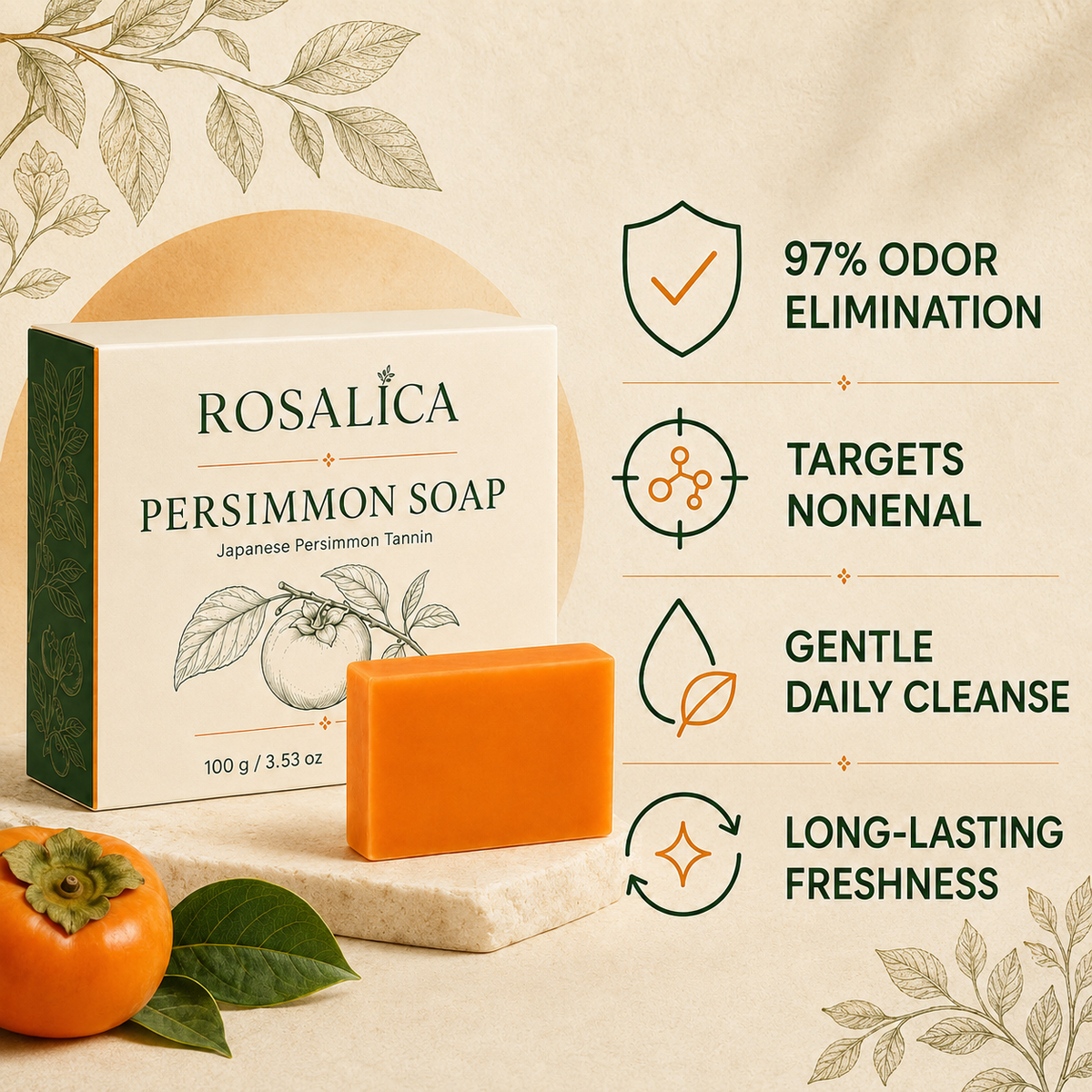 Rosalica Japanese Persimmon Soap