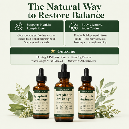 Rosalica™ Lymphatic Drainage Drops — Wake Up Lighter. Every Single Morning.