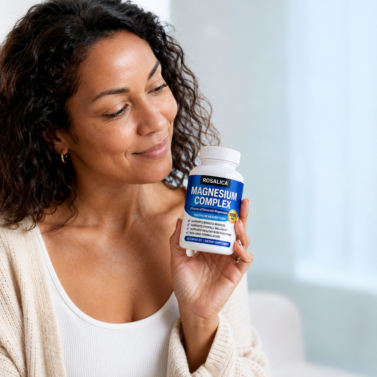 Rosalica Magnesium Complex 1000mg | 8 Forms of Elemental Magnesium | 90 Capsules