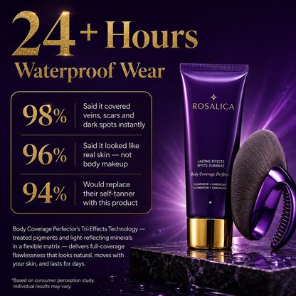 Rosalica™ Body Coverage Perfector — Red Carpet Skin. Every Single Day.