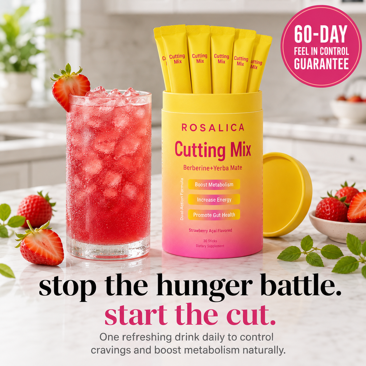 Rosalica Cutting Mix — Berberine + Yerba Mate Metabolism Booster