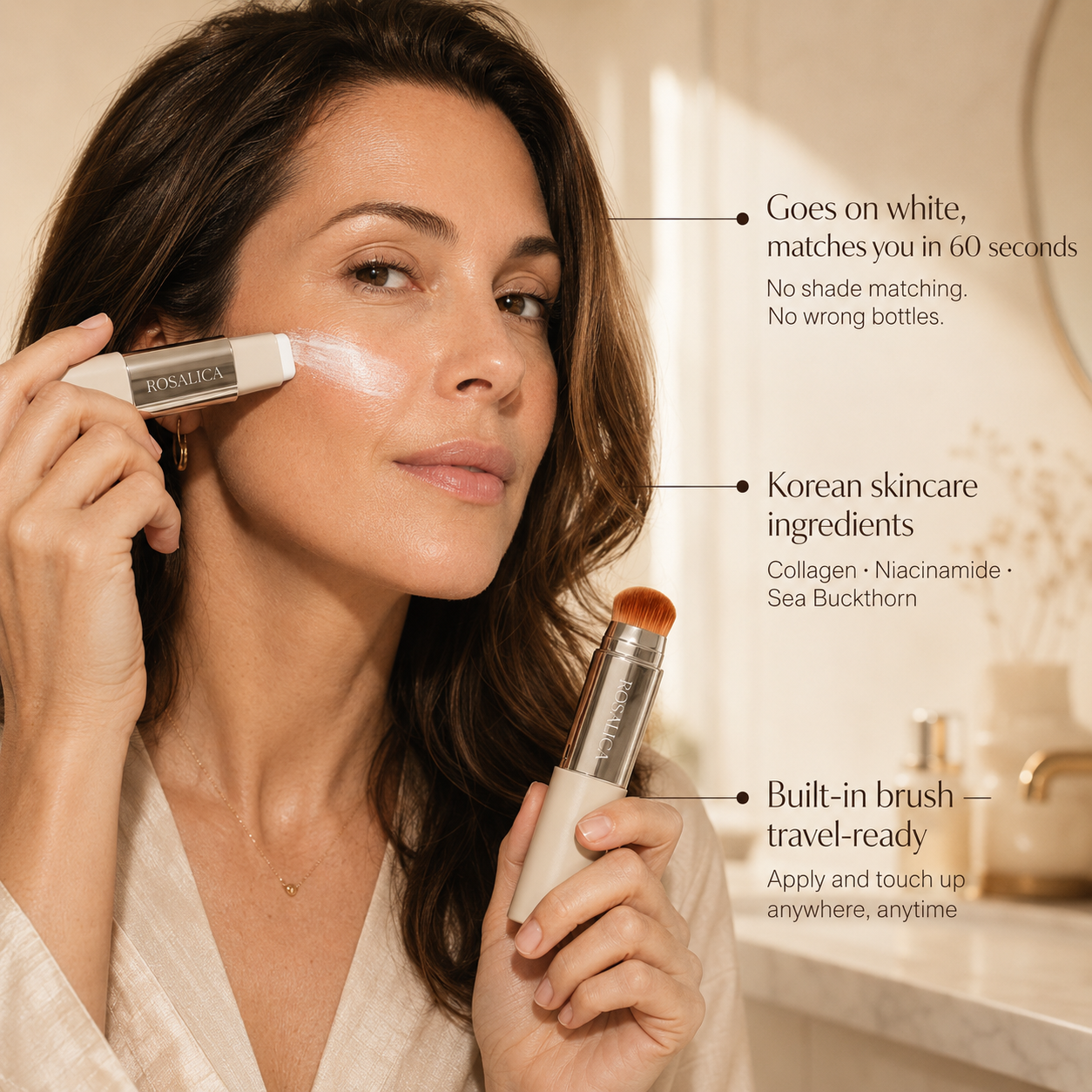 Rosalica™ Foundation Stick — One Stick. Every Skin Tone.