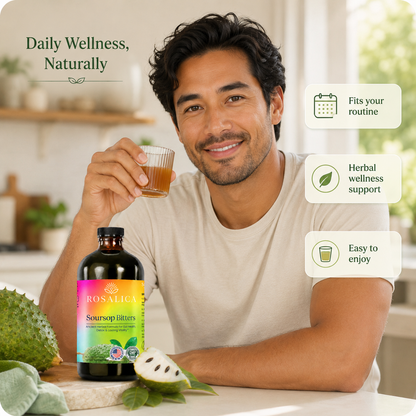 Rosalica Soursop Bitters Herbal Supplement | Plant-Based Daily Wellness Formula | 16 FL OZ (473mL)
