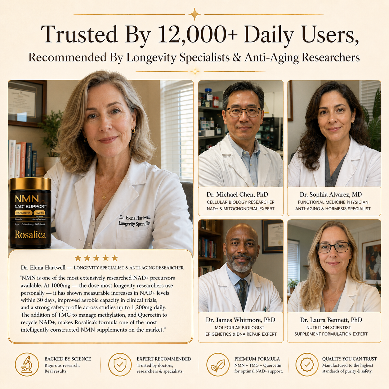 Rosalica™ NMN 1000mg — The Longevity Supplement. Feel It In 30 Days.