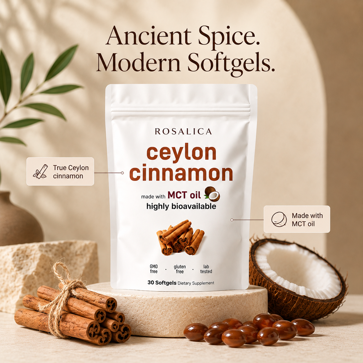 Rosalica Ceylon Cinnamon Softgels