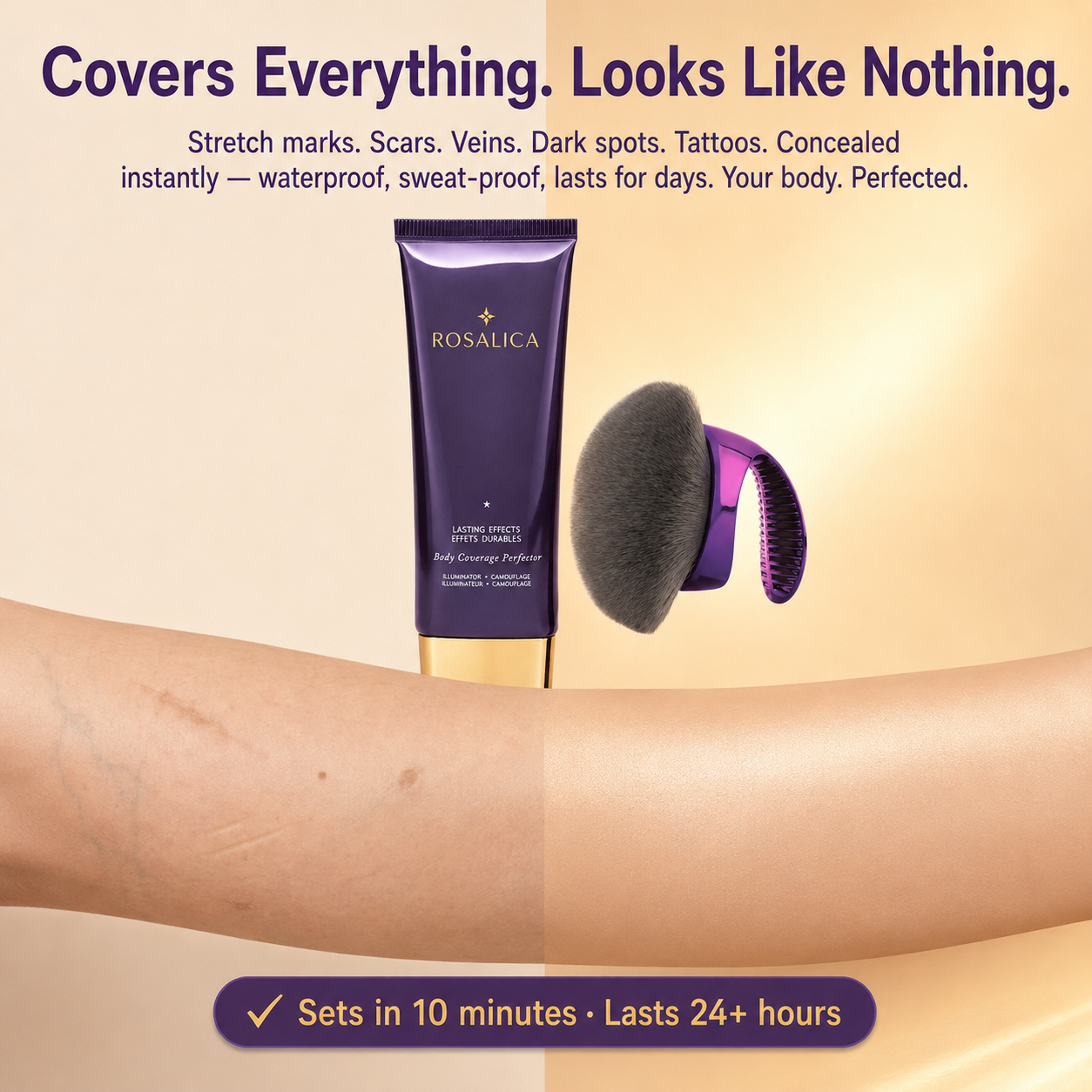 Rosalica™ Body Coverage Perfector — Red Carpet Skin. Every Single Day.