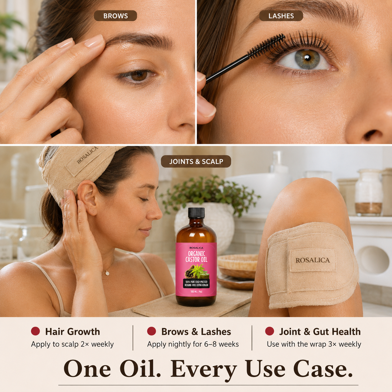Rosalica Castor Oil Wellness Pack