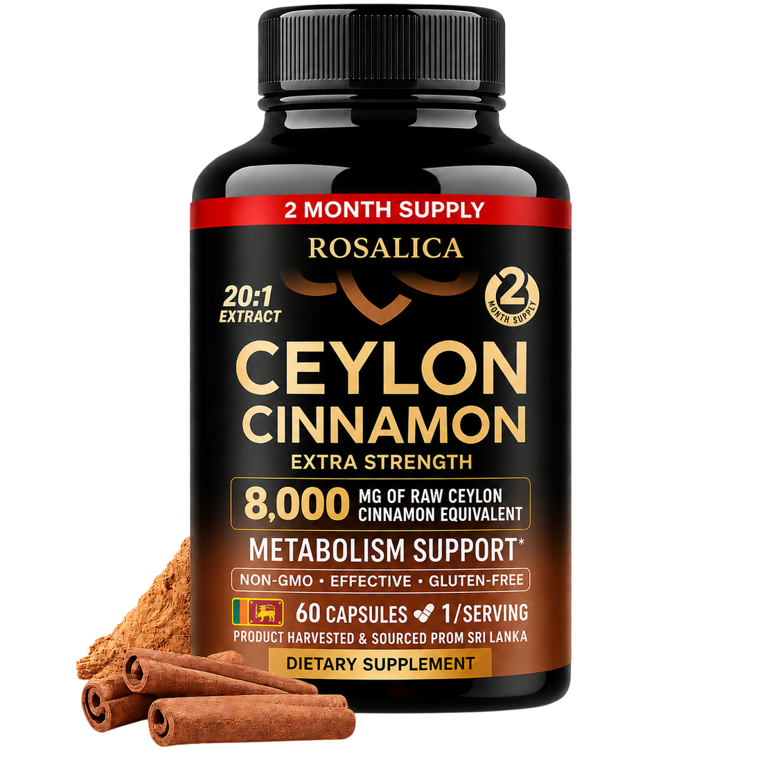 ROSALICA Ceylon Cinnamon bottle